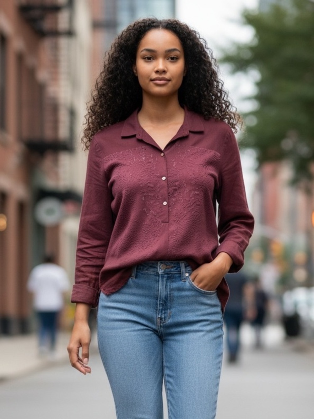 Burgundy J. Jill tunic